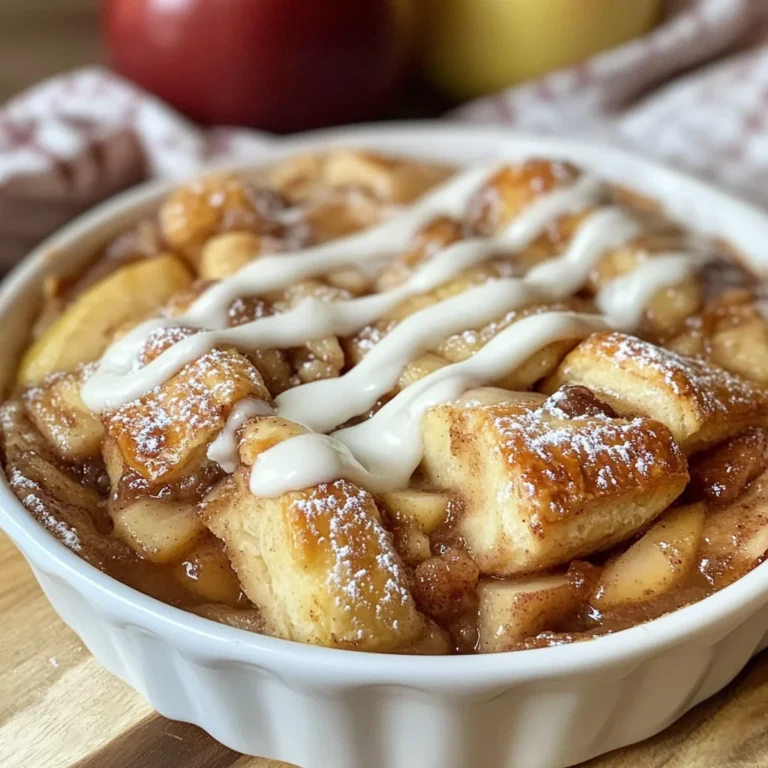 2 Ingredient Cinnamon Roll Apple Cobbler