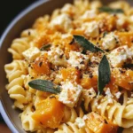Baked Feta and Butternut Squash Pasta with Sage and Garlic