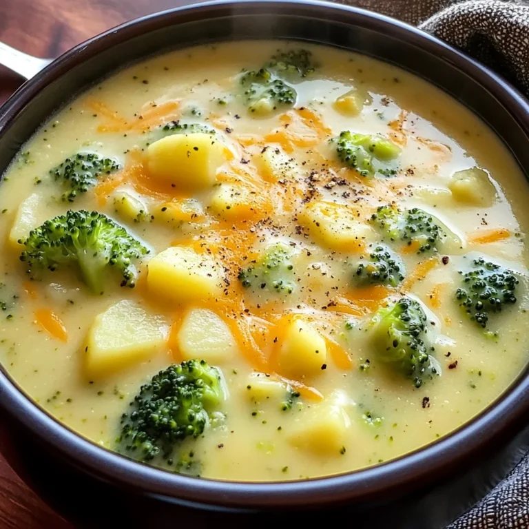 Cheddar Broccoli Potato Soup