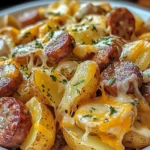 Cheesy Ranch Potatoes and Smoked Sausage