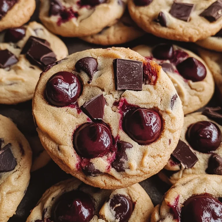 Cherry Chocolate Chip Cookies with Mocha Chips