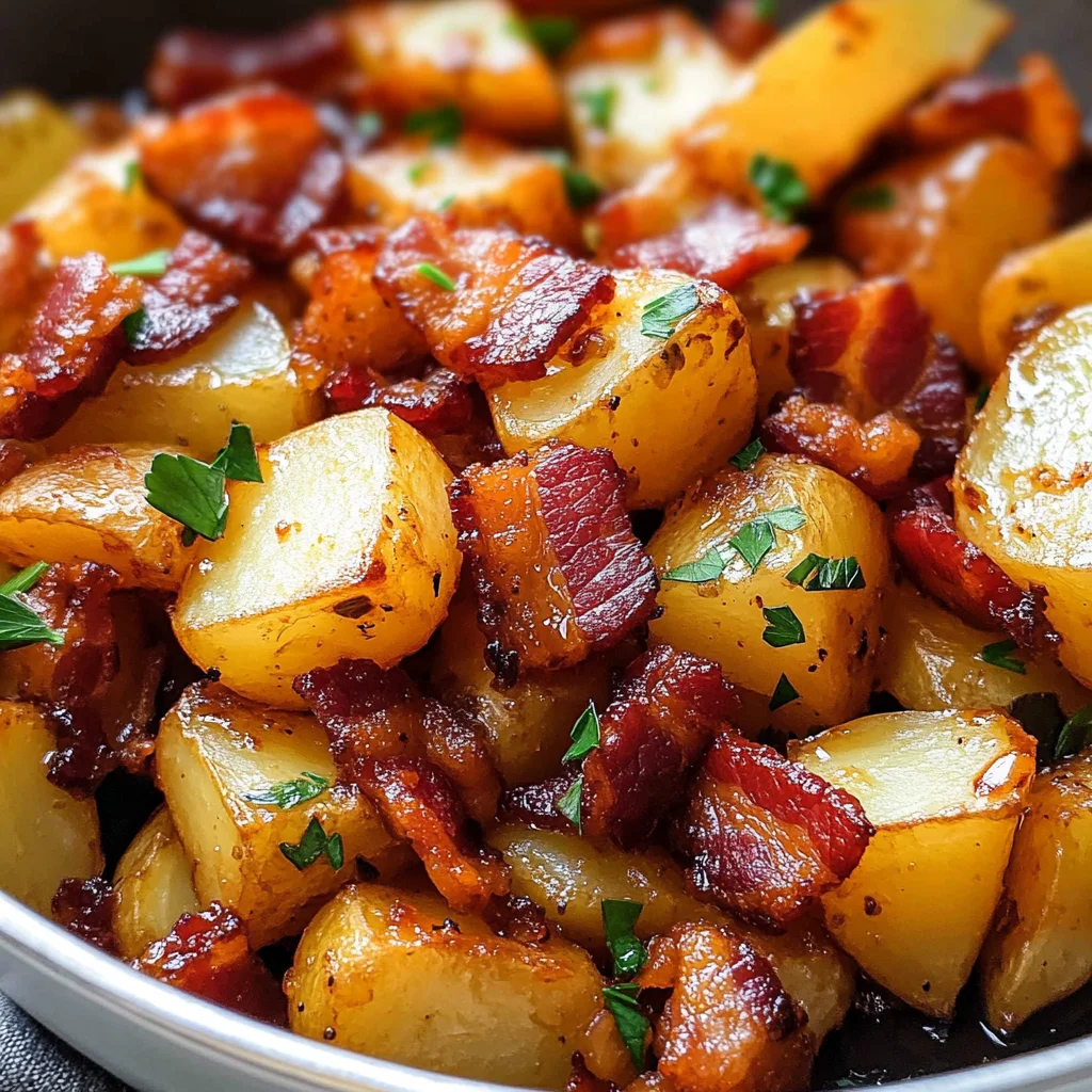 Crispy Bacon Honey Roasted Potatoes
