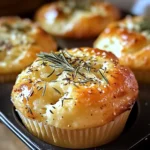 Easy Garlic Rosemary Focaccia Muffins