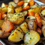 Garlic Herb Roasted Potatoes, Carrots, and Zucchini