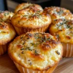 Golden Crust Garlic Rosemary Focaccia Muffins