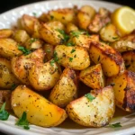 Greek Lemon Garlic Roasted Potatoes