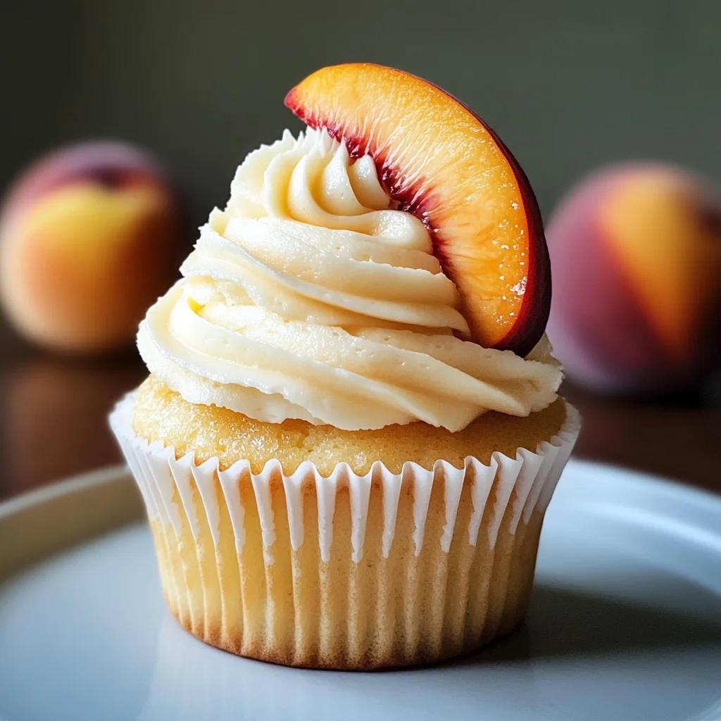 Honey Peach Cream Cheese Cupcakes