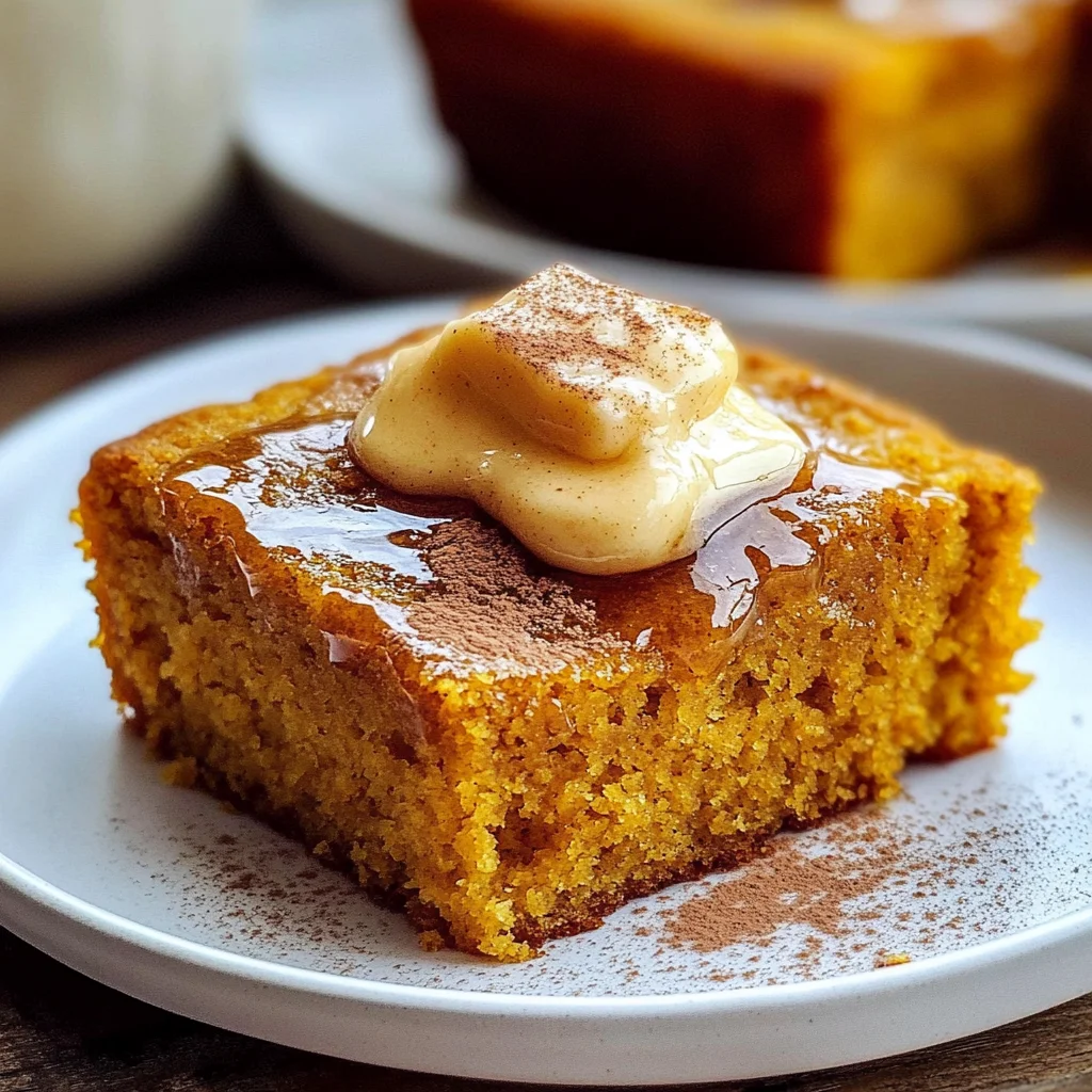 Pumpkin Cornbread with Cinnamon Honey Butter
