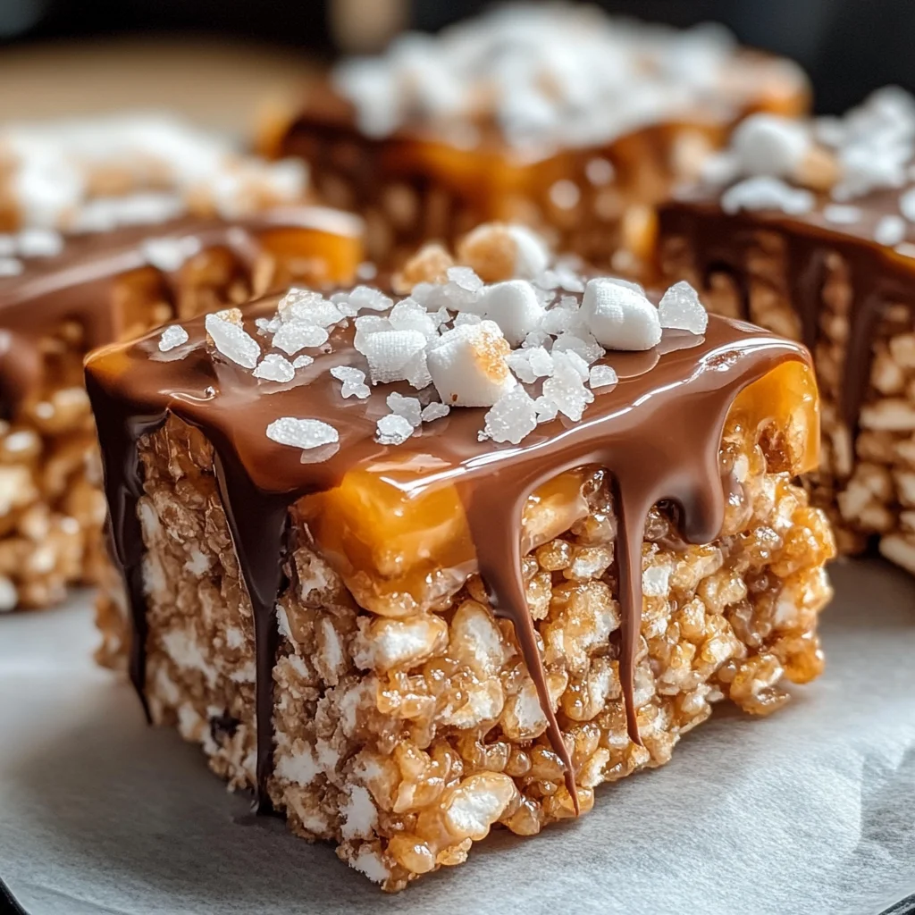 Salted Caramel Rice Krispie Treats: A Sweet & Salty Indulgence