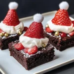 Santa Hat Brownies