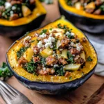 Sausage-Stuffed Acorn Squash
