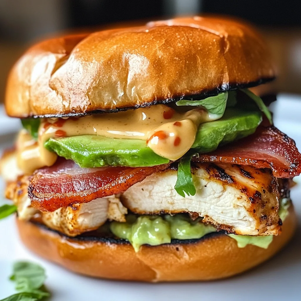 Spicy Grilled Chicken Avocado Sandwich