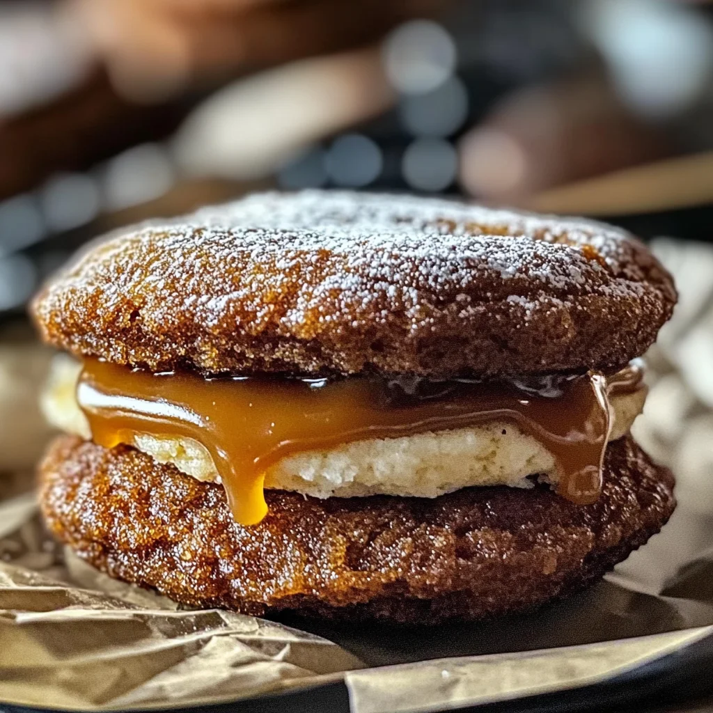 Apple Cider Whoopie Pie Cookies with Caramel