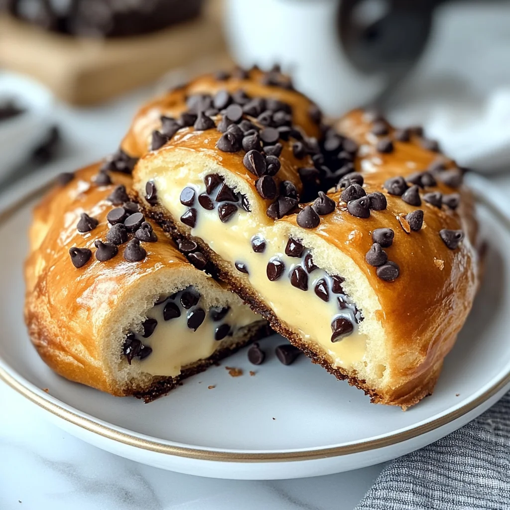 Chocolate Chip Vanilla Custard Brioches