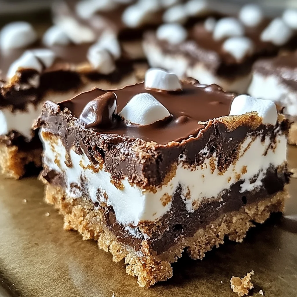 Chocolate Marshmallow Cookie Bars