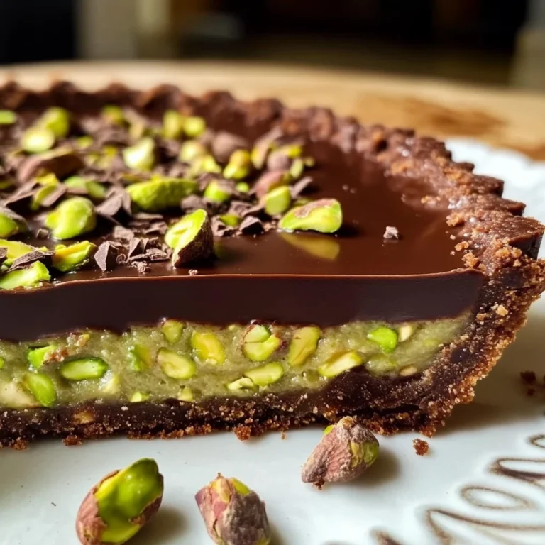 Chocolate Pistachio Ganache Tart Recipe