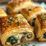 Creamy Mushroom & Spinach Stuffed Pastry Bites