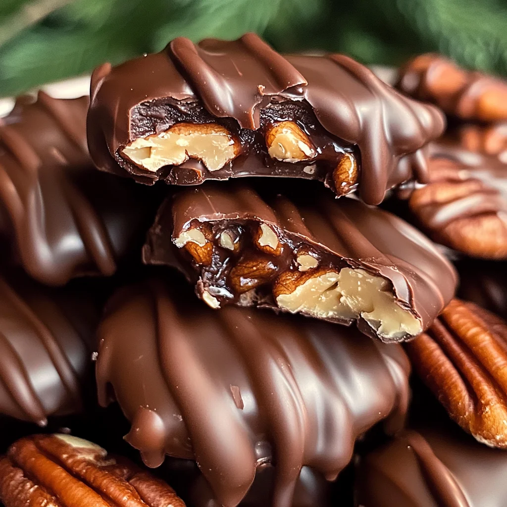 Easy Christmas Pecan Turtles