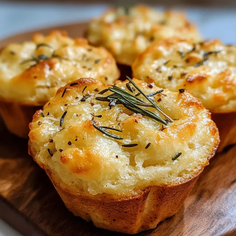 Easy Garlic Rosemary Focaccia Muffins