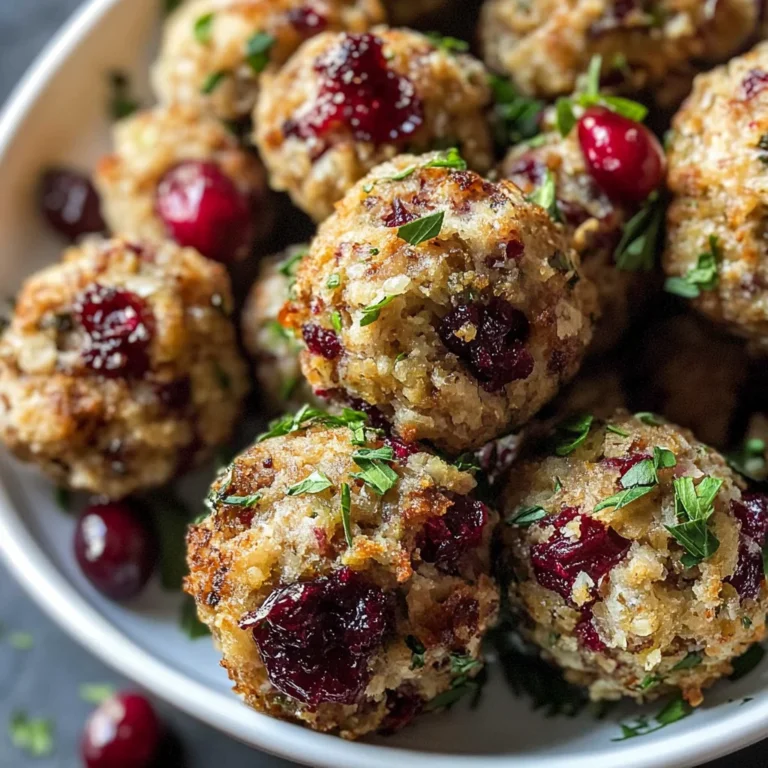 Festive Cranberry Turkey Stuffing Balls