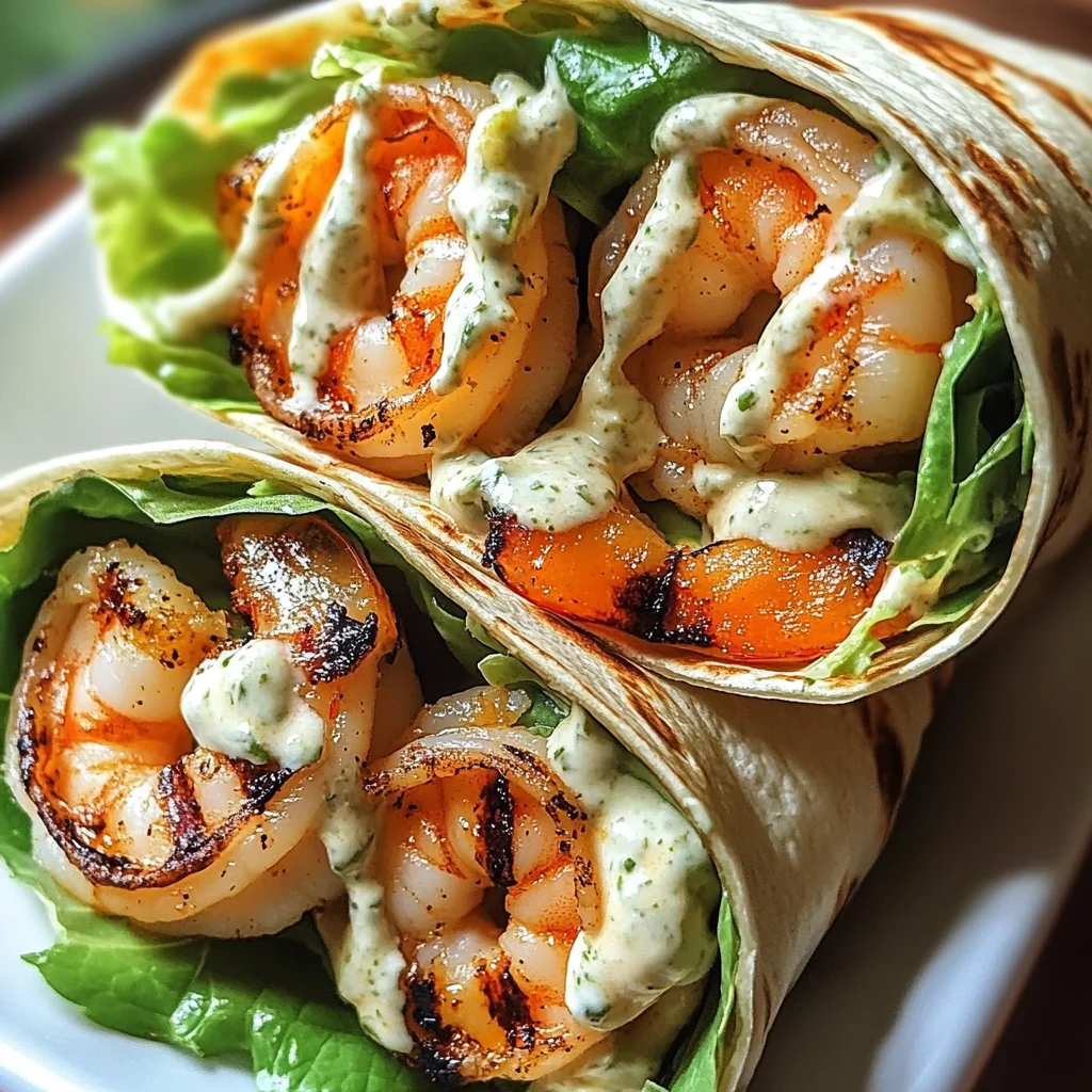 Grilled Shrimp Caesar Wraps