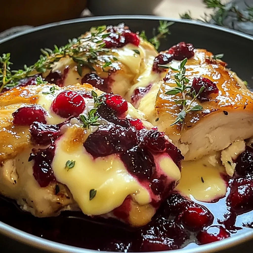 Impressive Cranberry Brie Stuffed Chicken