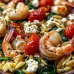 Lemon Feta Orzo Shrimp
