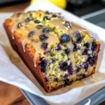 Moist Blueberry Zucchini Bread with a Lemon Glaze - Alrightwithme