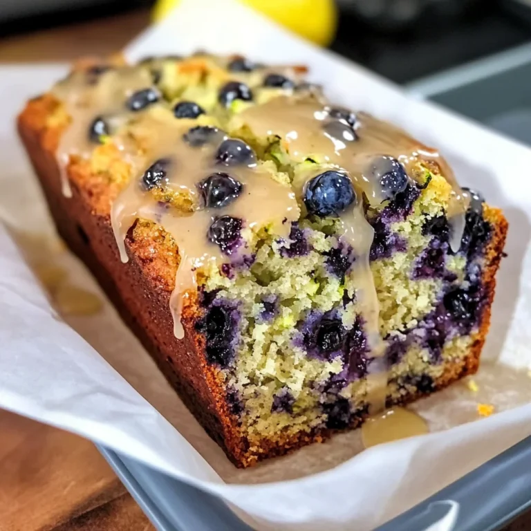 Moist Blueberry Zucchini Bread with a Lemon Glaze - Alrightwithme