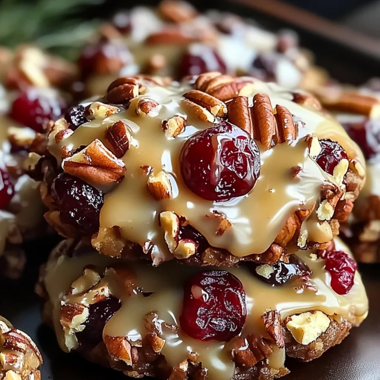 No-Bake Cranberry Pecan Praline Cookies