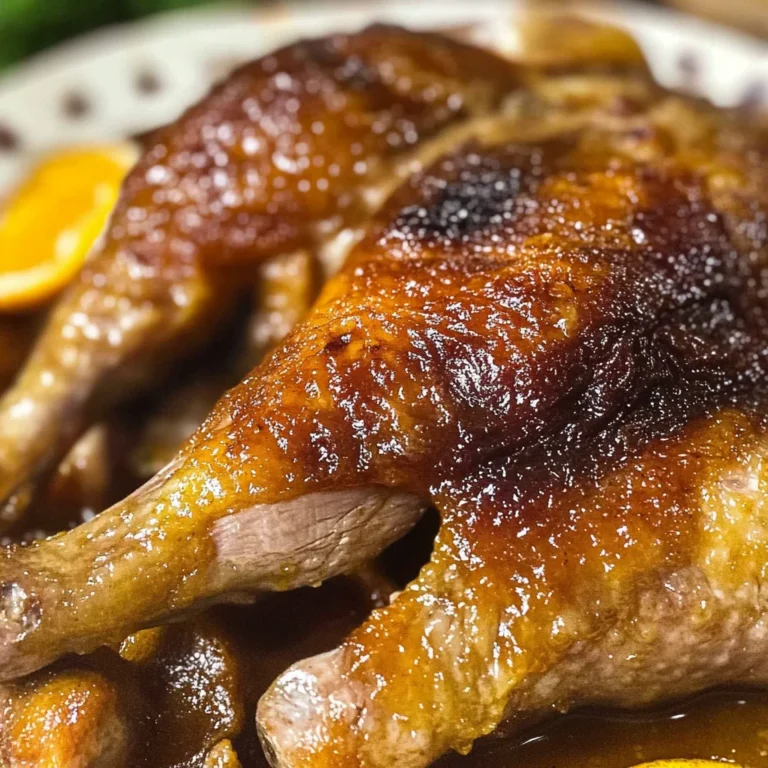 Oven Roasted Crispy Whole Duck & Figgy Orange Glaze