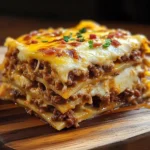 Parmesan Garlic Turkey Bacon Cheeseburger Lasagna Recipe