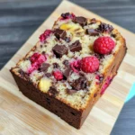 Raspberry Dark Chocolate Banana Bread