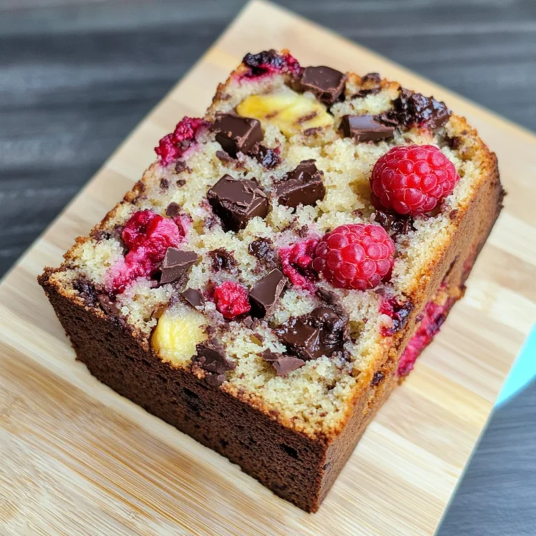 Raspberry Dark Chocolate Banana Bread