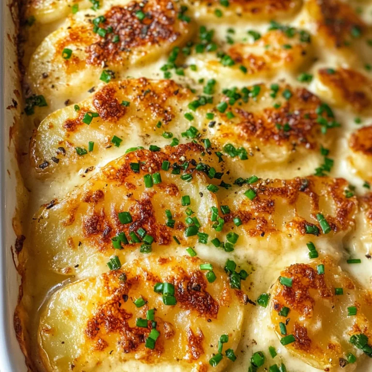 Roasted Garlic Potatoes au Gratin