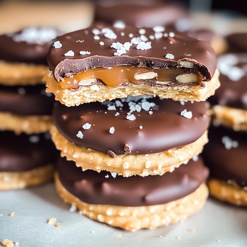 Salted Caramel Ritz Cracker Cookies