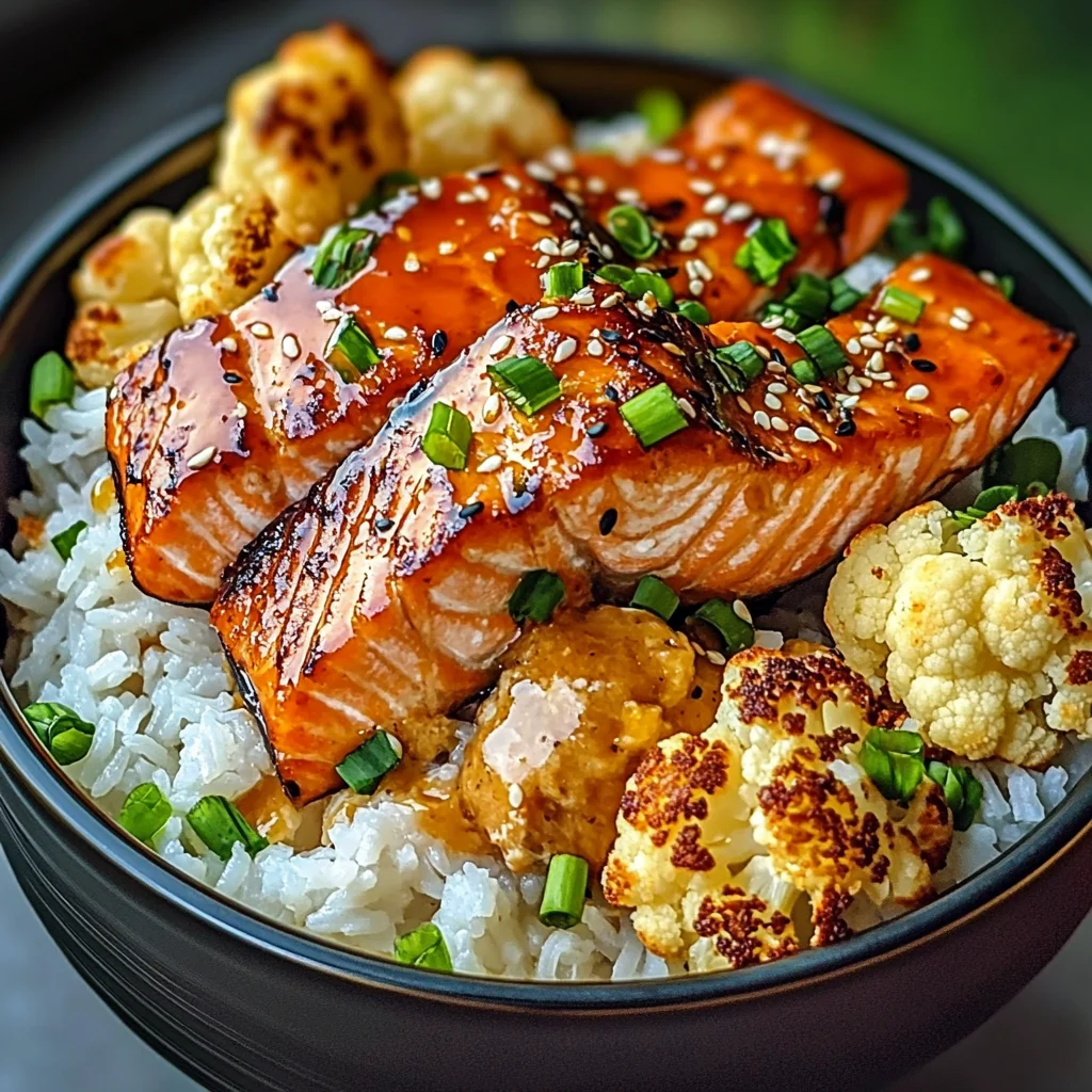 Sriracha Honey Salmon Bowls