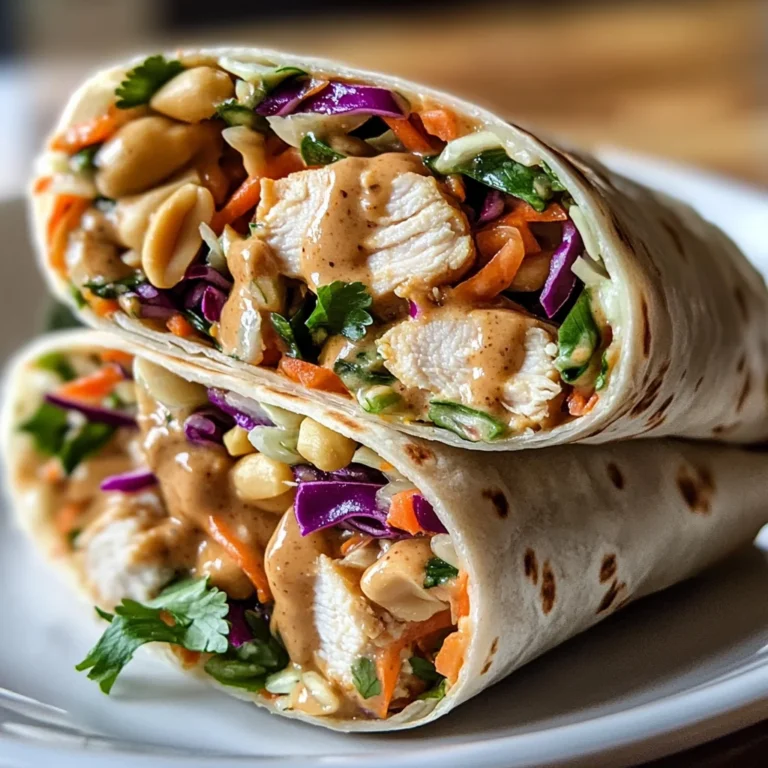 Thai Peanut Chicken Wraps